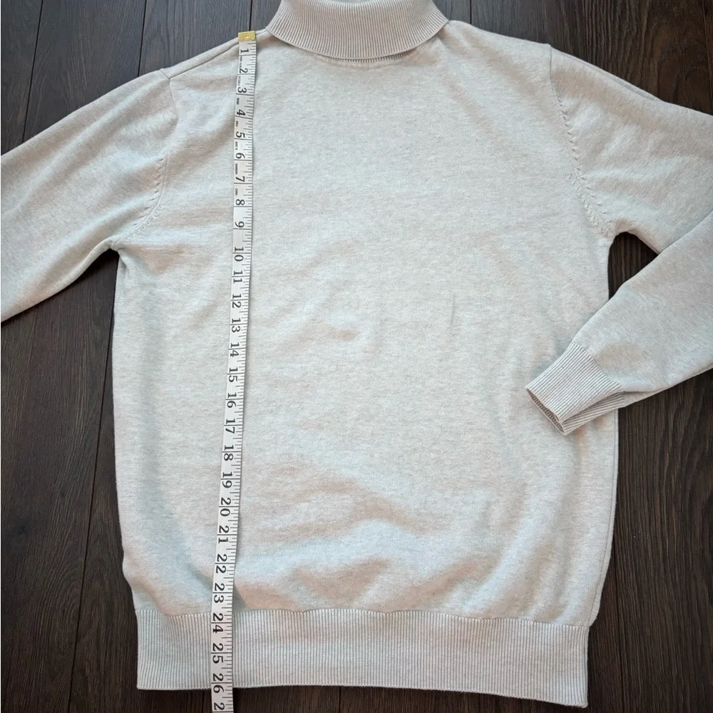 ZARA Essentials Light Grey Relaxed Fit Turtleneck Sweater XL - Picture 7 of 14